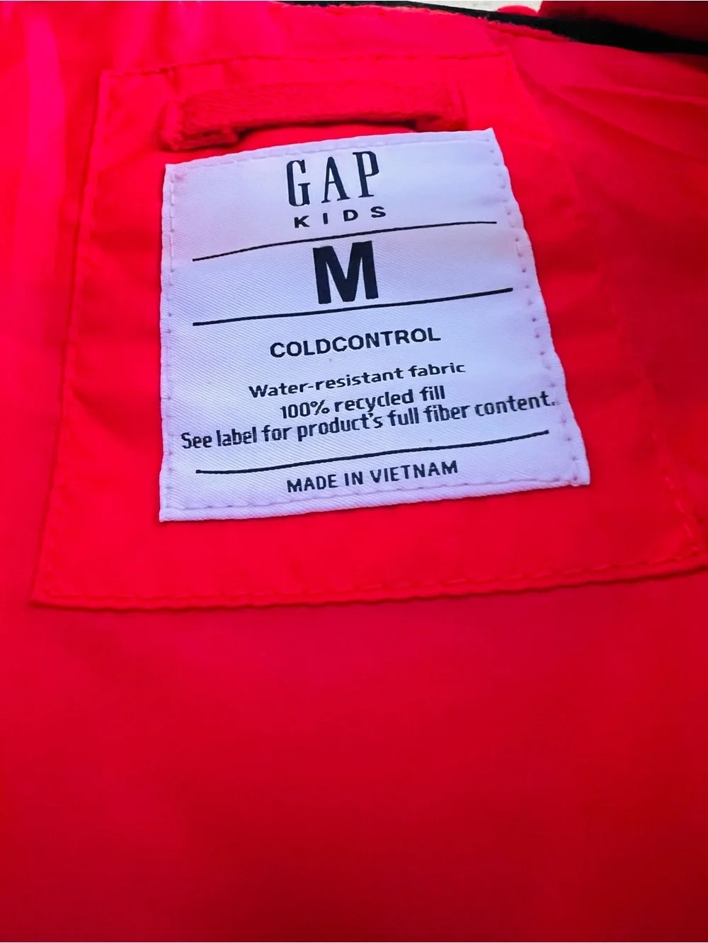 GAP Kids Bright Red Quilted Puffer Vest, Size M
